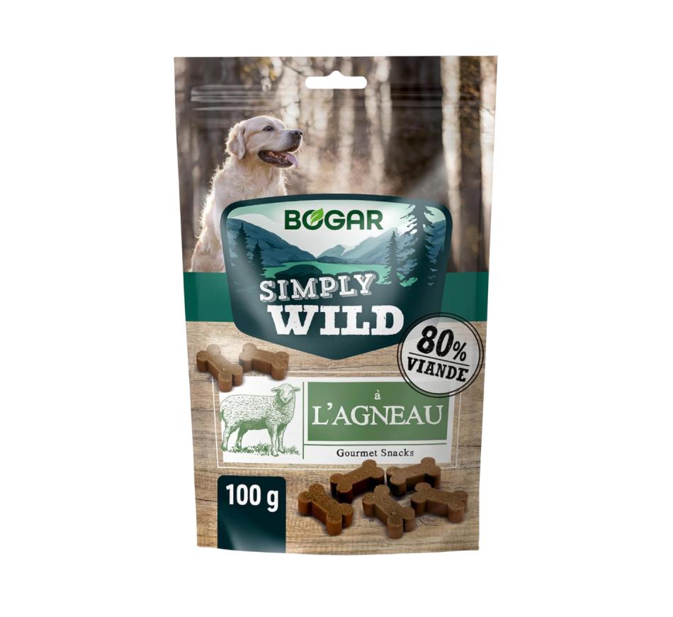 Bogar Simply Wild Soft Bones Cordeiro para Cão