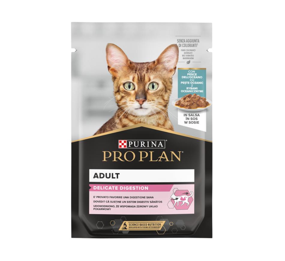 Pro Plan Gato Nutrisavour Delicate Peixe Oceano Pedaços em Molho