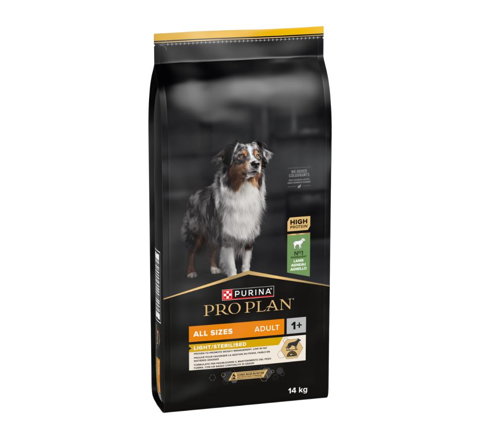 Pro Plan Cão Light Sterilised All Size Adult Borrego 