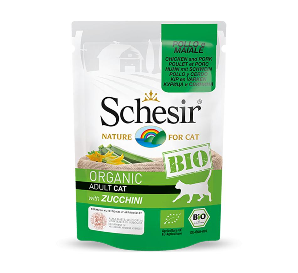 Schesir Bio Gato Húmido Frango, Porco e Courgete