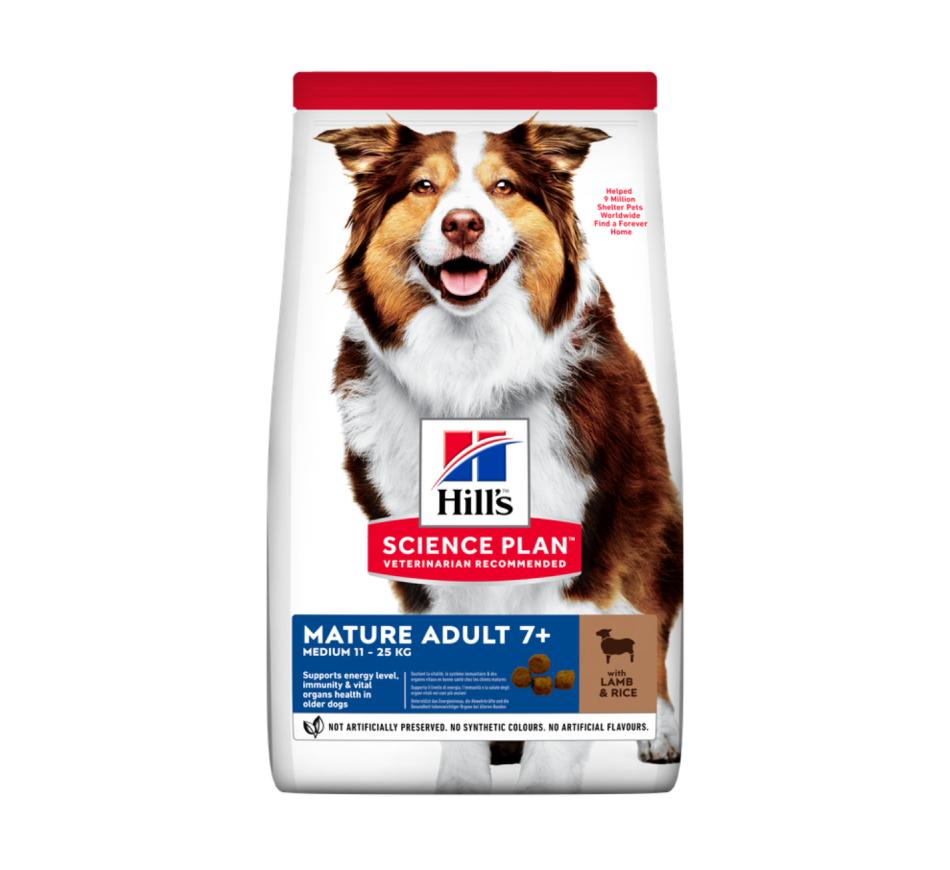 Hill's Science Plan Cão Adulto Maturo 7+ Raça Media Borrego