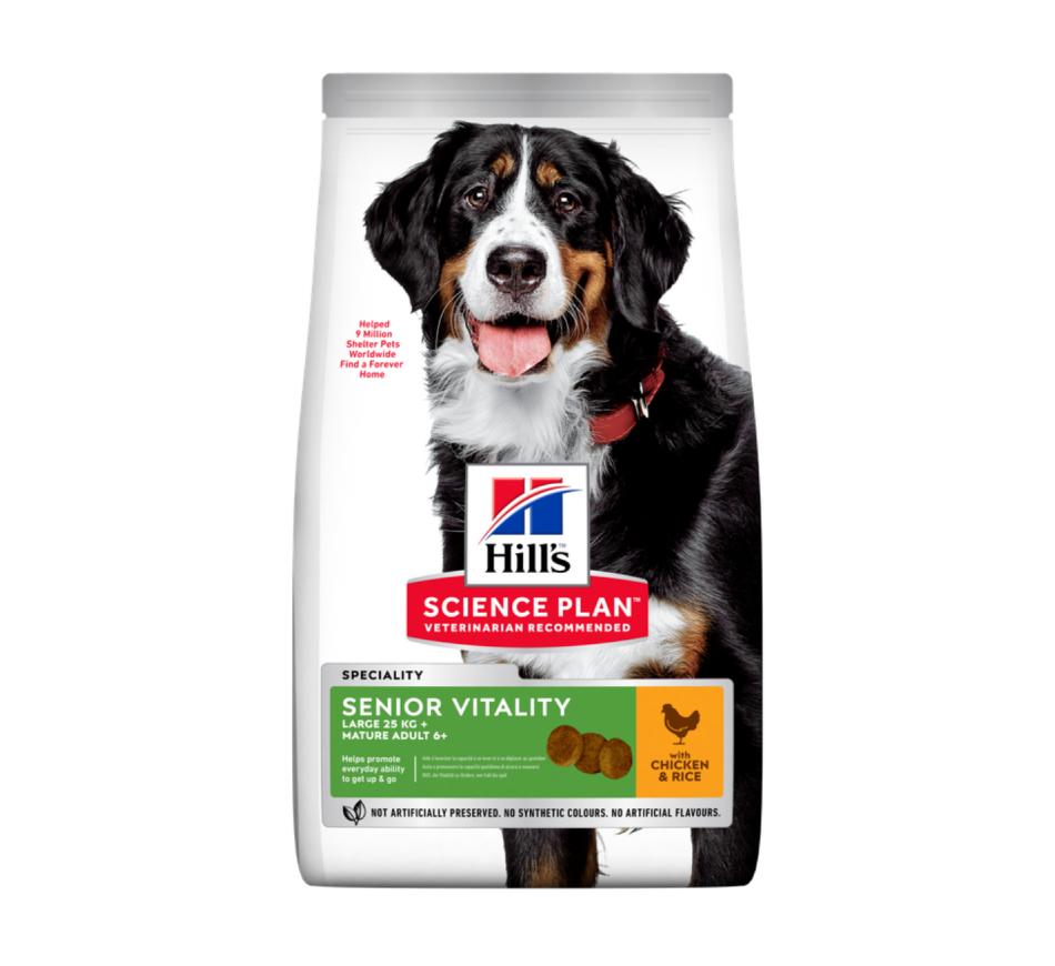 Hill's Science Plan Cão Adulto Maturo 5+ Senior Vitality Raça Grande Frango