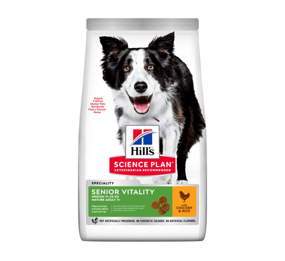 Hill's Science Plan Cão Adulto Maturo 7+ Senior Vitality Medium Frango
