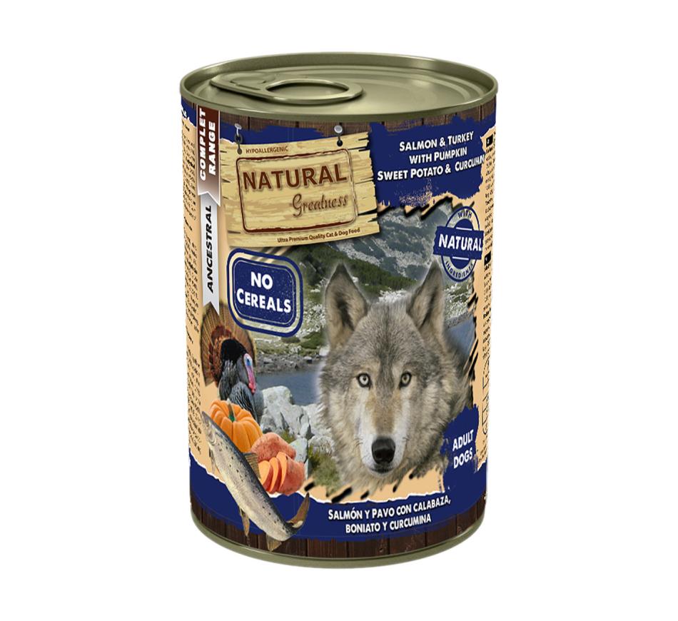 Natural Greatness Cão Perú e Salmão, Abóbora e Batata Doce 