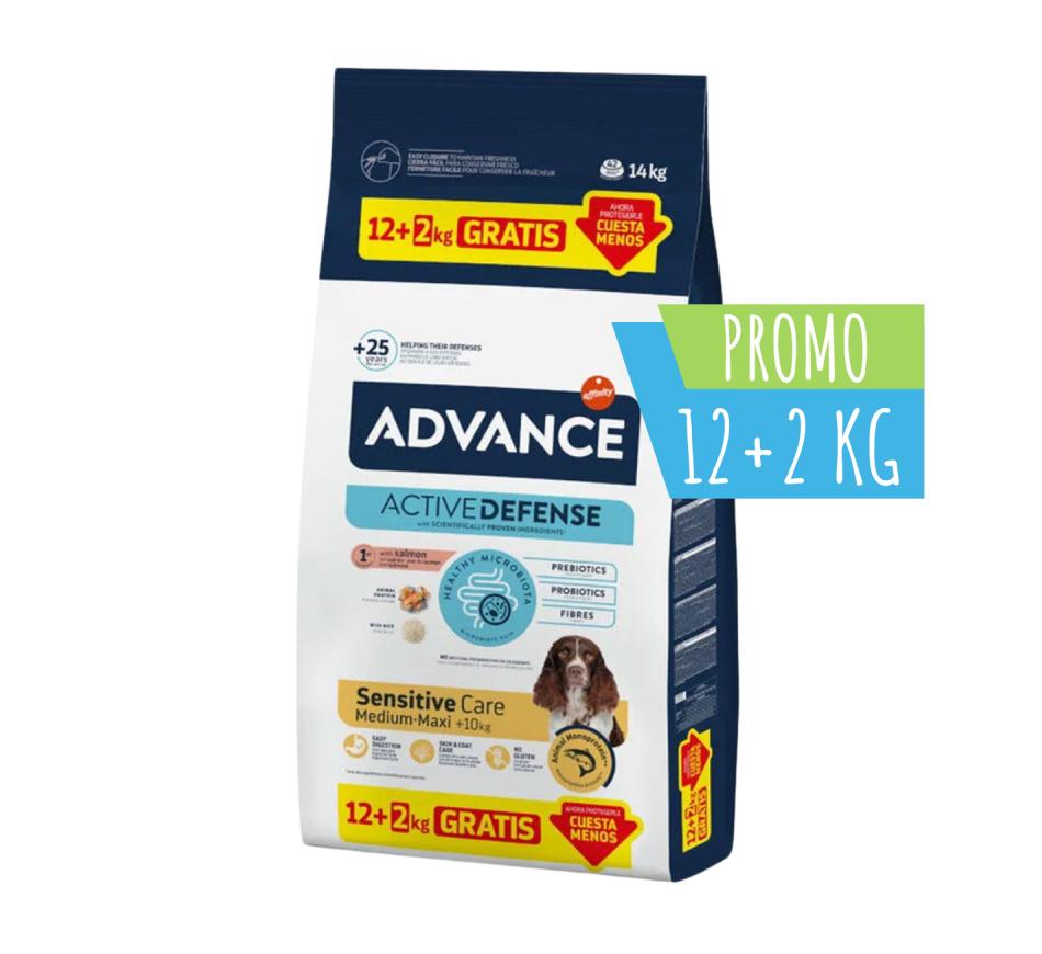 Advance Adult Medium Maxi Sensitive - Salmon & Rice 12+2 kg