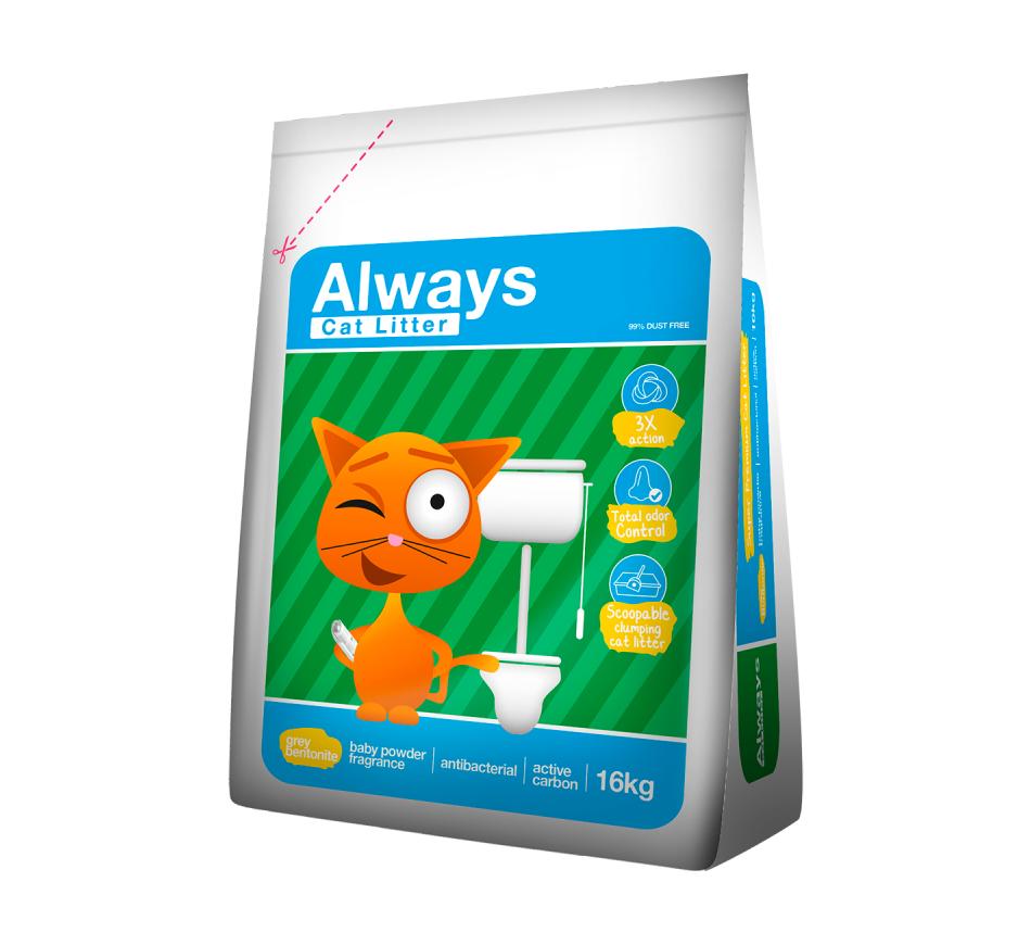 Always Cat Litter 3X Action - Com Carvão Activado