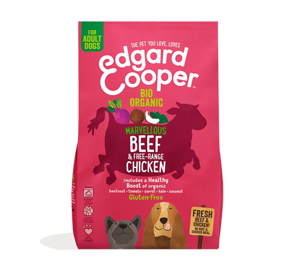 Edgard & Cooper Ração Seca Bio Cão Adulto - Vaca e Frango do Campo