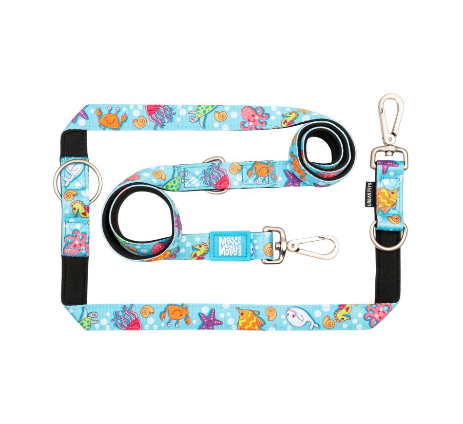 Trela Multifunções Cão Blue Ocean - Max & Molly