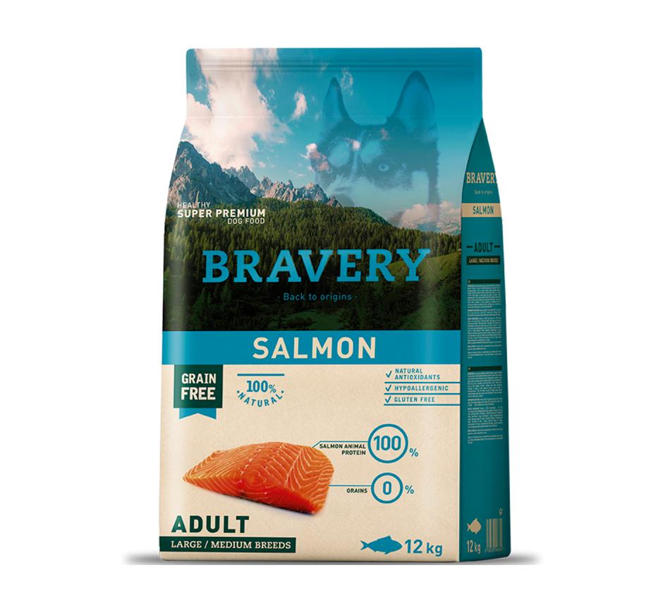 Bravery Dog Adult Medium/Large - Salmão & Grain Free