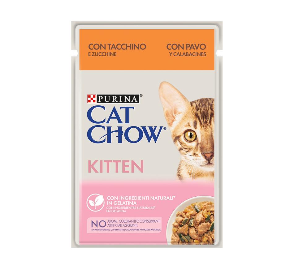 Cat Chow Kitten Peru e Curgete em Gelatina