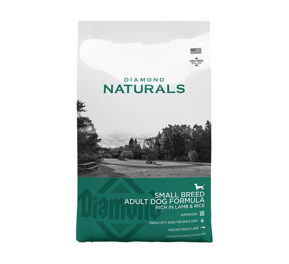 Diamond Naturals Adult Small Breed Raças Pequenas Borrego e Arroz