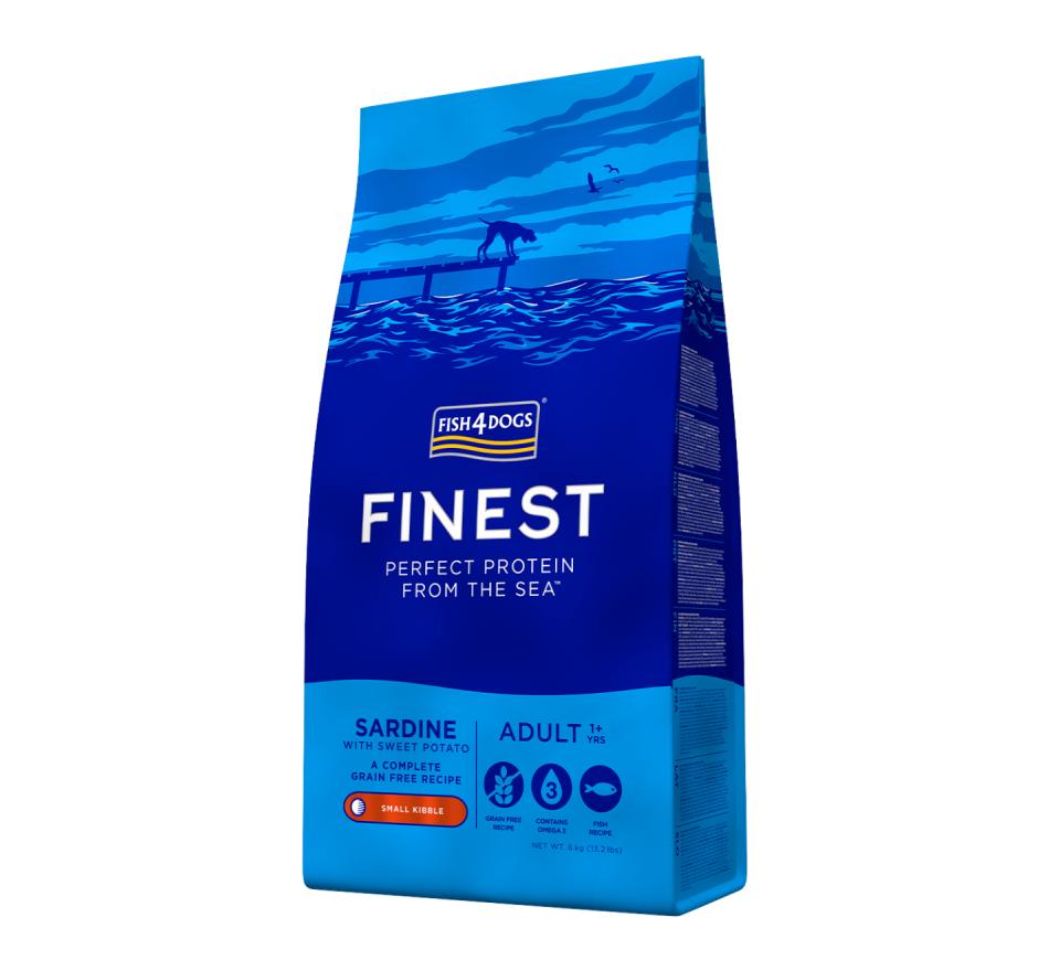 Fish4Dogs Finest Sardinha & Batata Cão Adulto Raças Mini e Pequenas