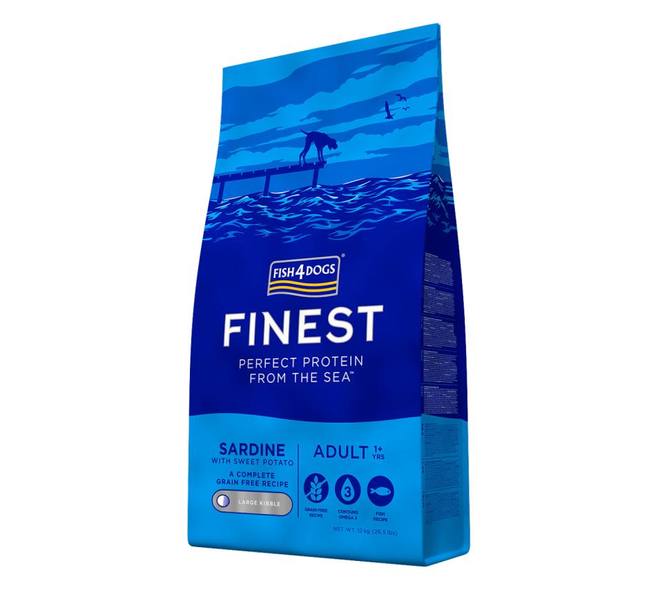 Fish4Dogs Finest Sardinha & Batata Cão Adulto Raças Médias e Grandes