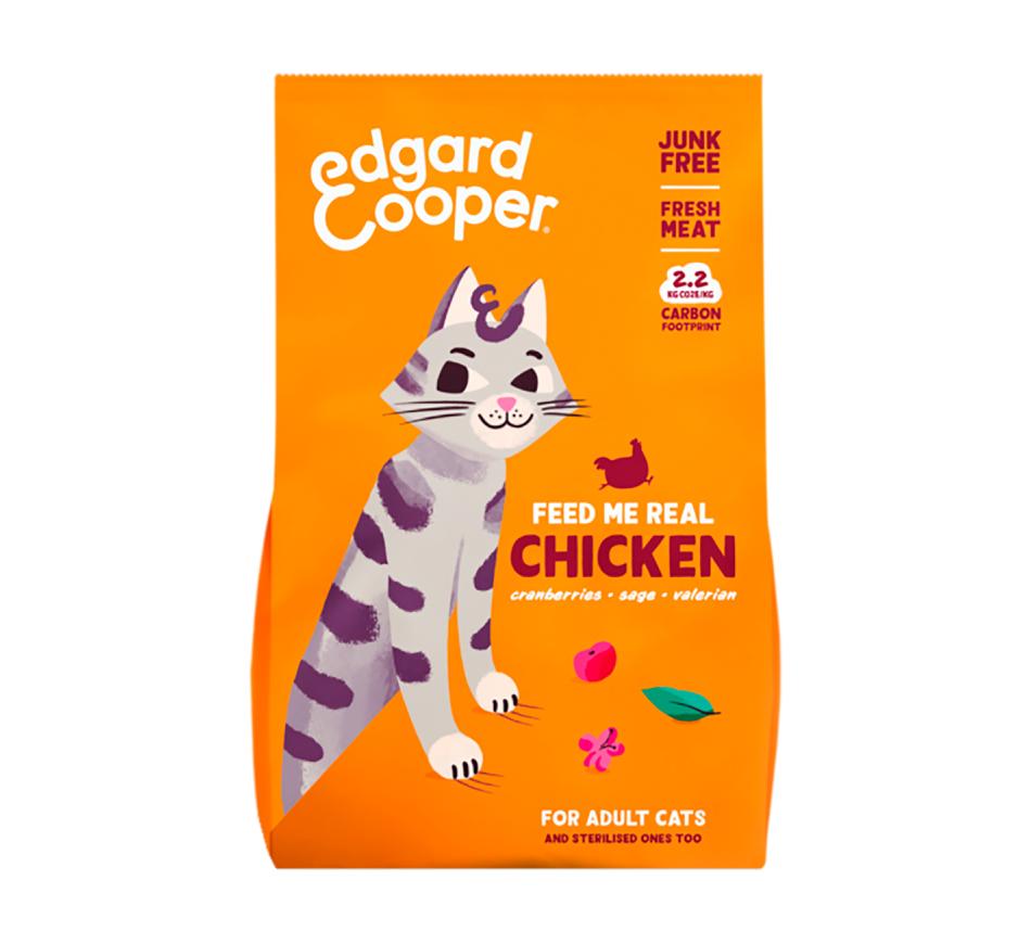 Edgard & Cooper Gato Adulto Ração Seca Frango do Campo