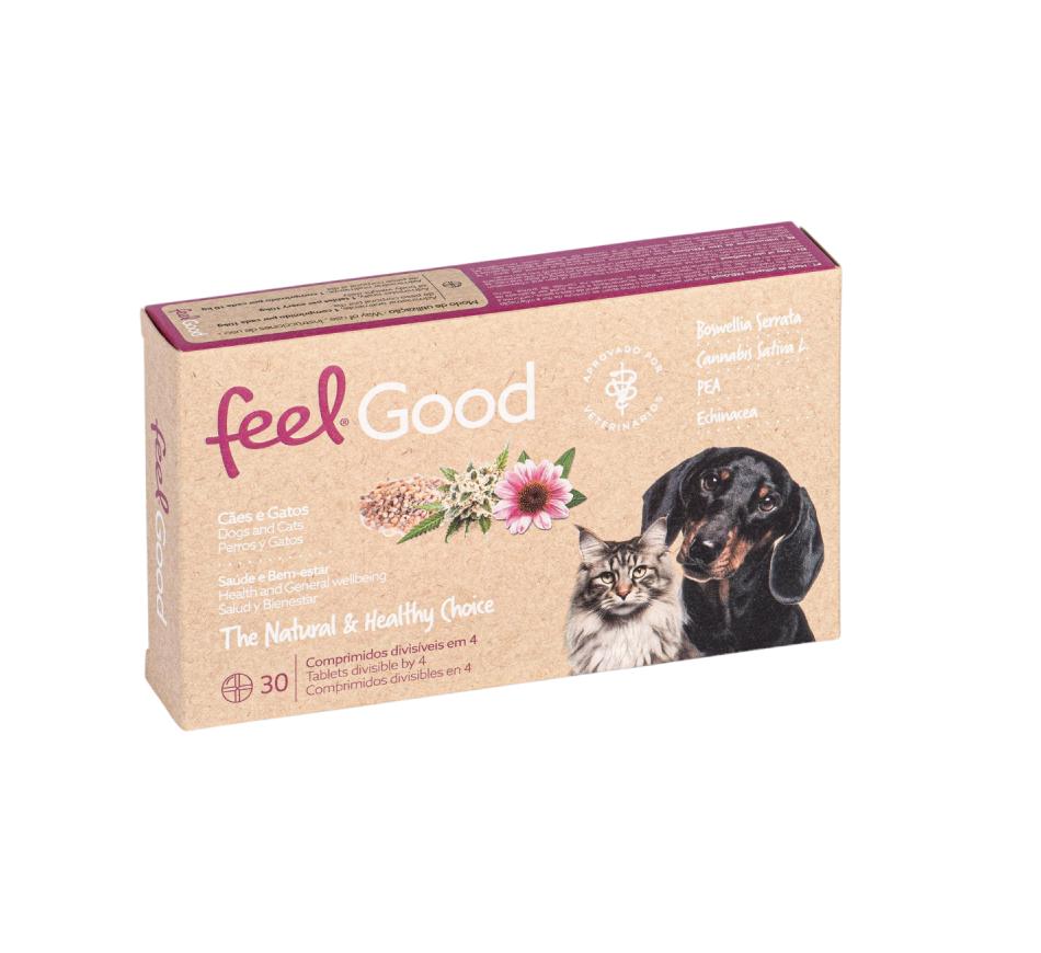 FeelGood Comprimidos - Atua Dor e Inflamação Crónica em Cães e Gatos