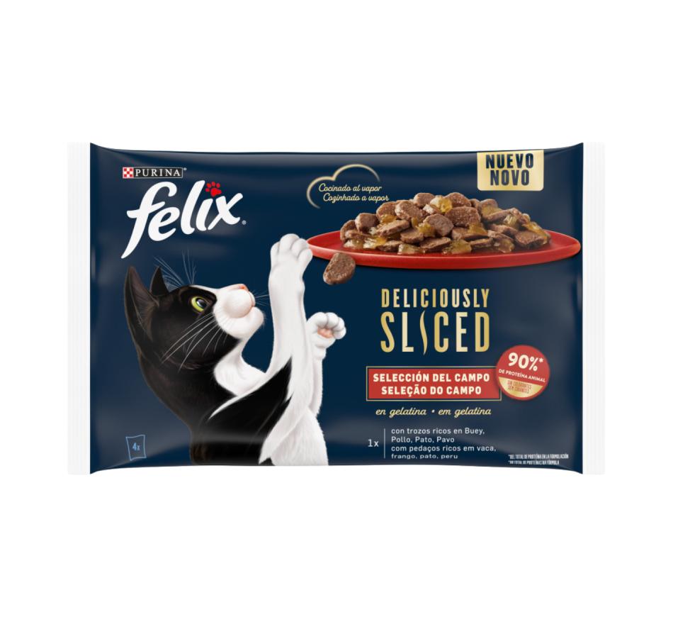 Felix Deliciously Sliced Seleção do Campo em Gelatina 