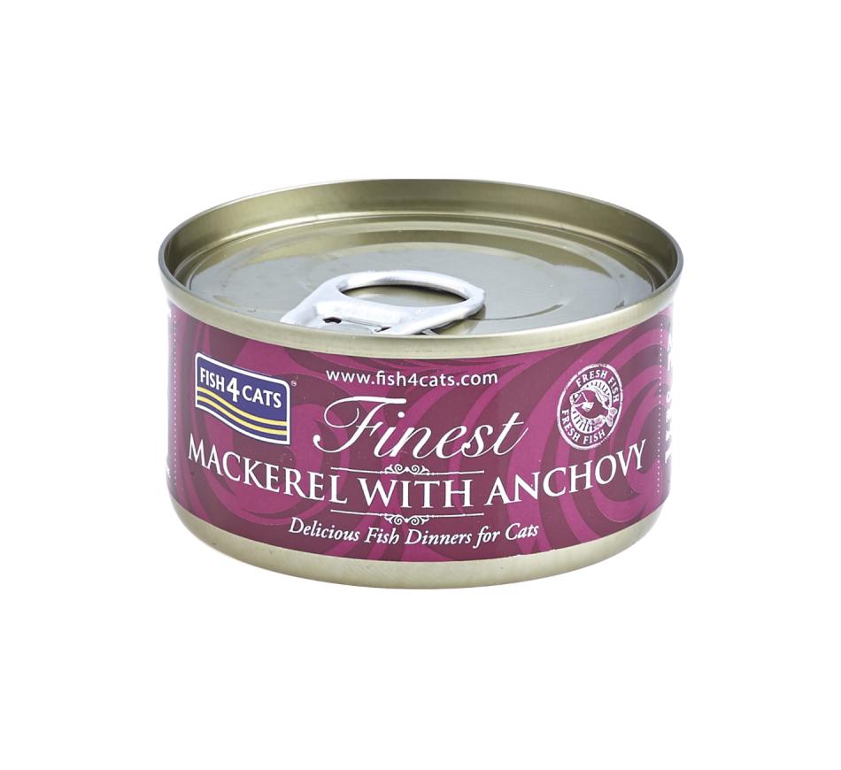 Fish4Cats Ração Húmida para Gato de Cavala com Anchovas
