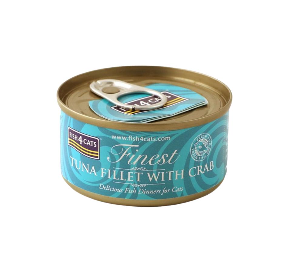 Fish4Cats Ração Húmida para Gato de Filete de Atum e Caranguejo