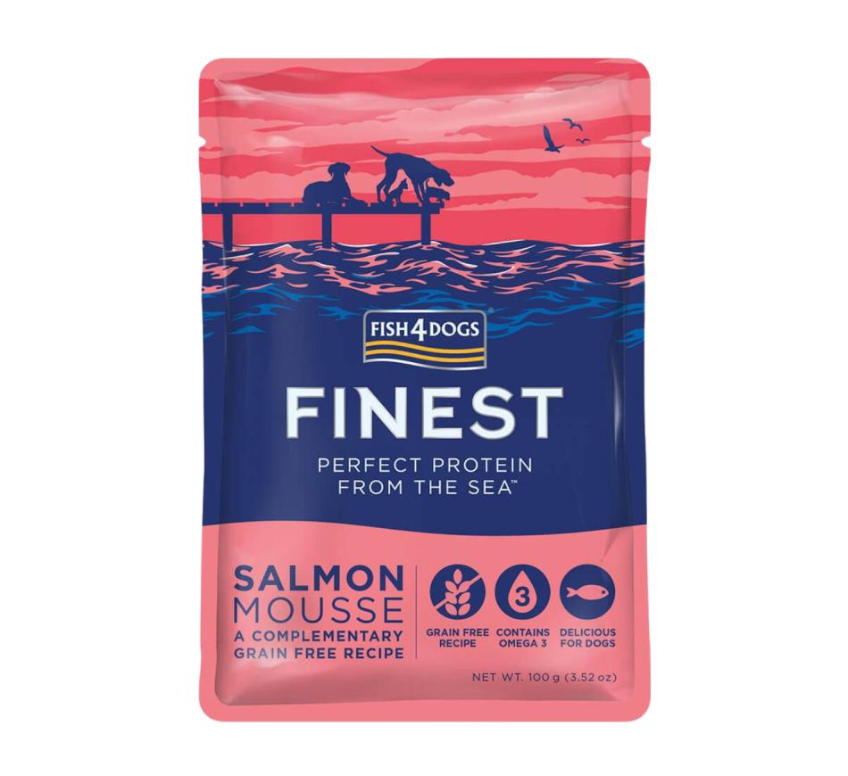 Fish4Dogs Finest Ração Húmida de Salmão em Mousse 