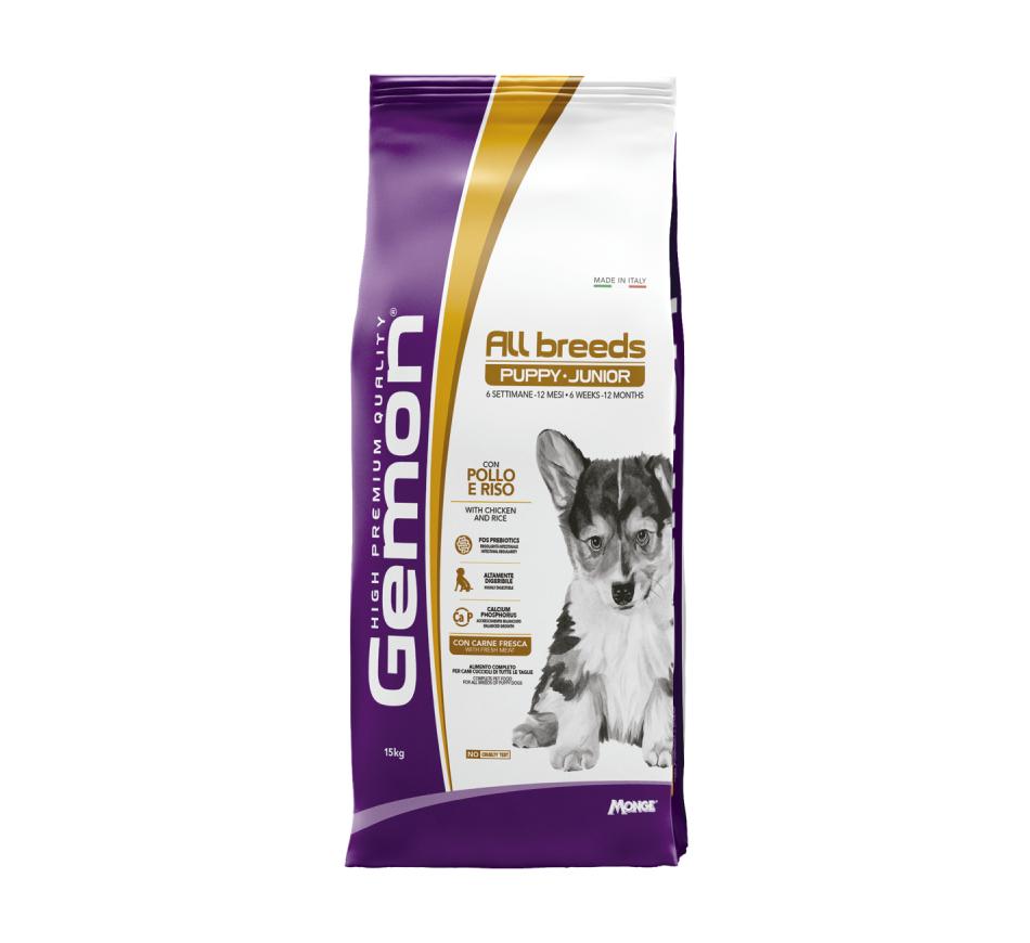 Gemon Cão All Breeds Puppy & Junior Frango e Arroz