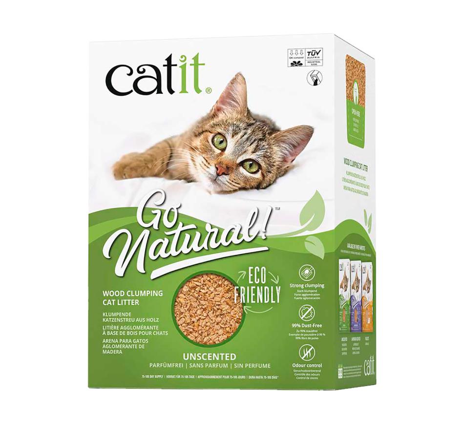 Go Natural Areia Aglomerante de Madeira Sem Cheiro - Catit