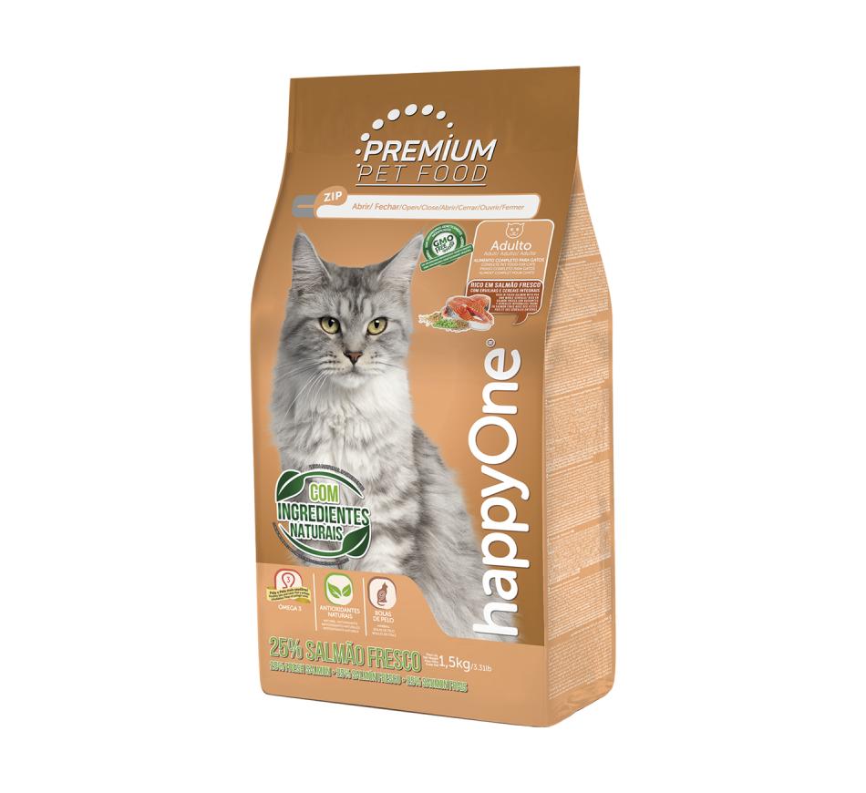 Happyone Premium Gato Adulto - Salmão Fresco
