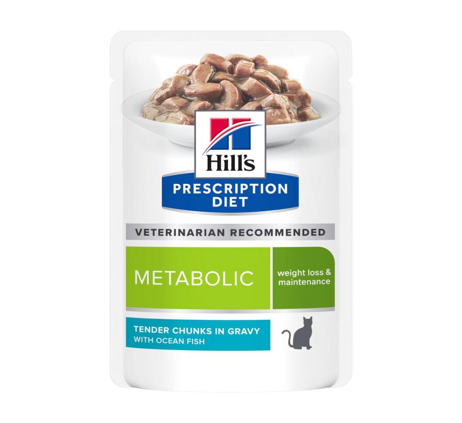 Hill's Prescription Diet Gato Metabolic em molho com Peixe Oceano 