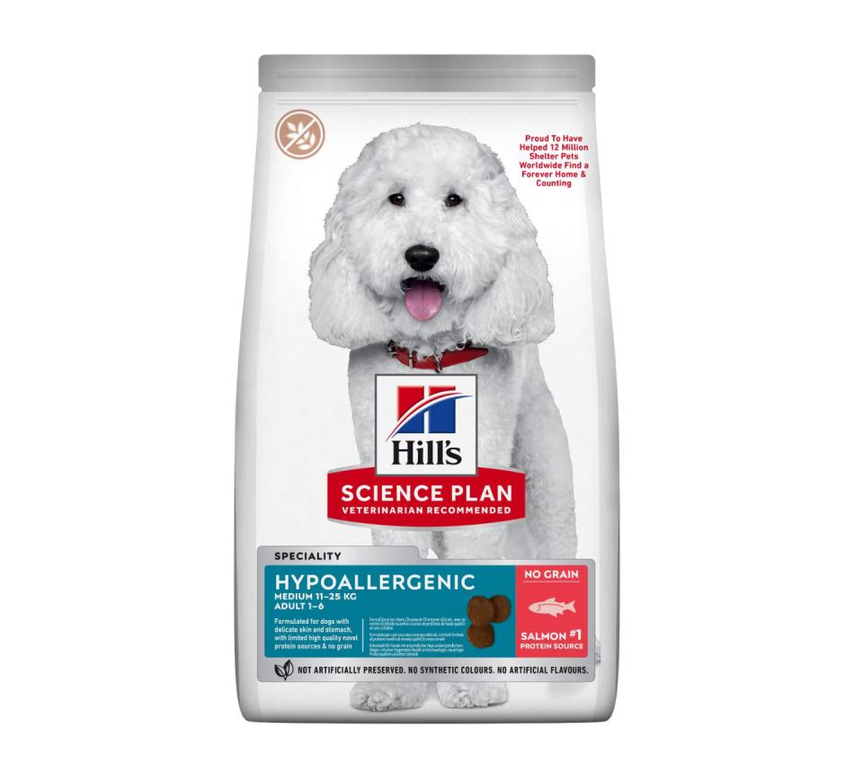 Hill's Science Plan Cão Adulto Hypoalergenic Medium Salmão e Atum