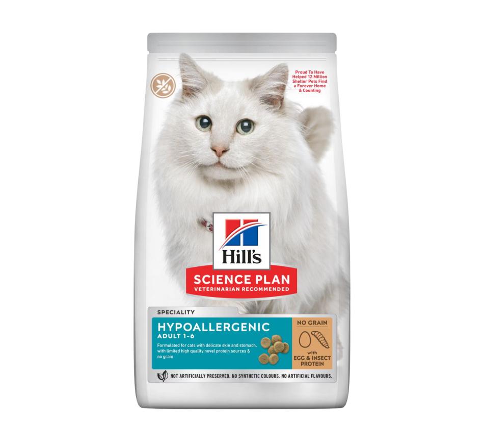 Hill's Science Plan Gato Adulto Hypoallergenic Ovo e Inseto
