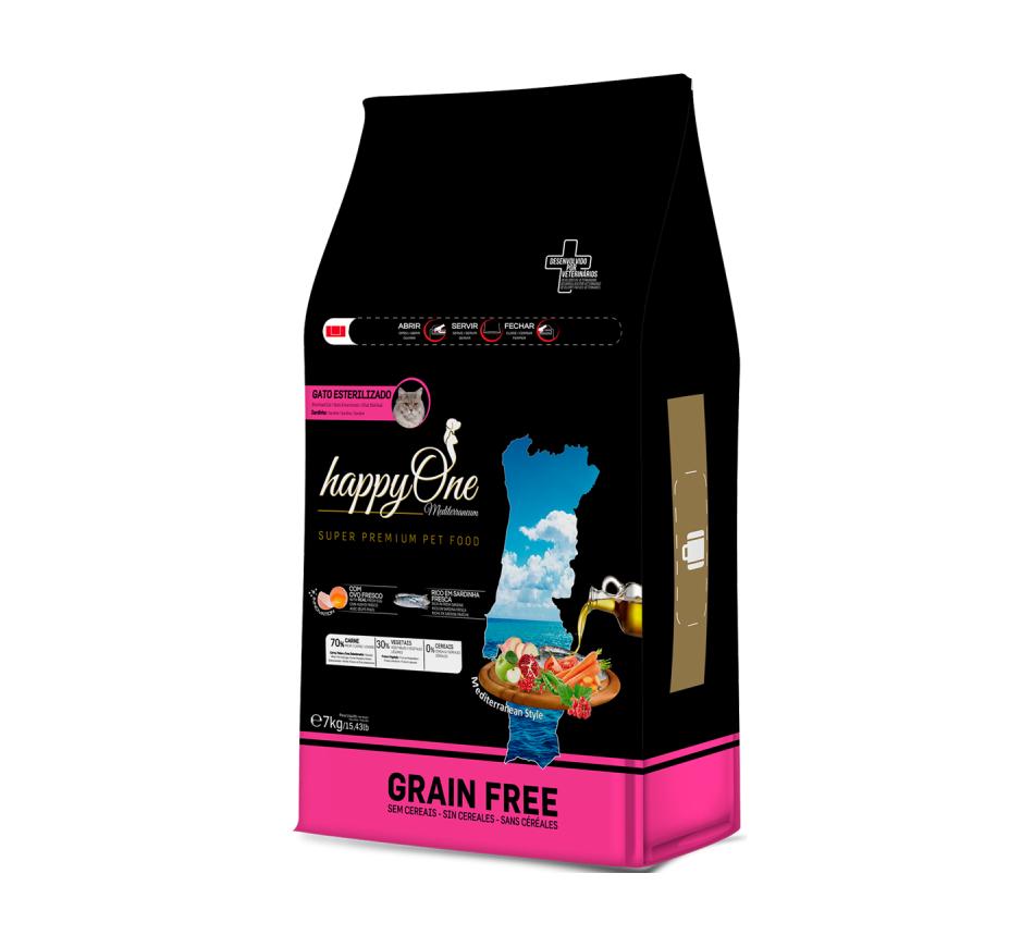 Happyone Mediterraneum Gato Adulto Esterilizado - Sardinha