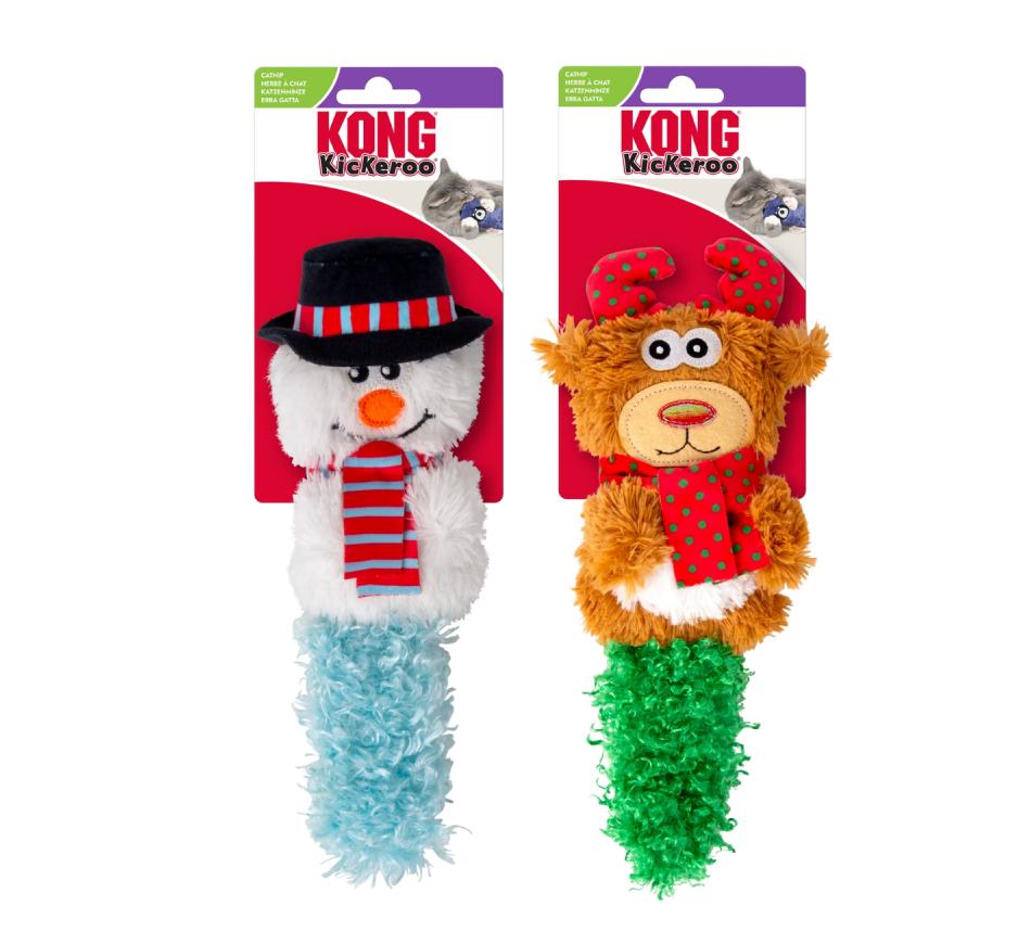 Kong Holiday Cat Kickeroo Character Com Catnip