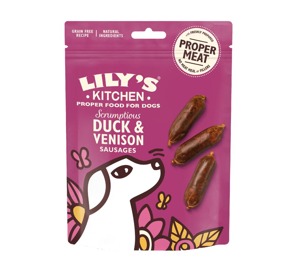 Lily's kitchen Cão Snack Salsicha Pato e Veado