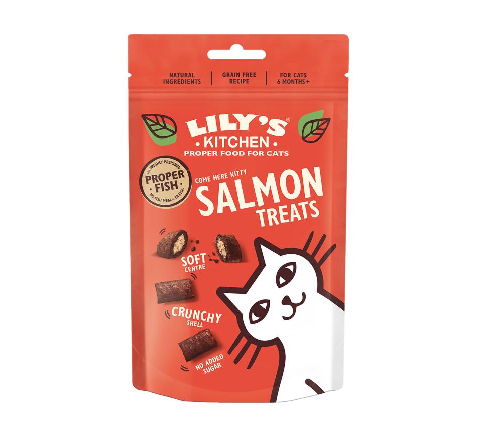 Lily's Kitchen Gato Snack Crocante Salmão