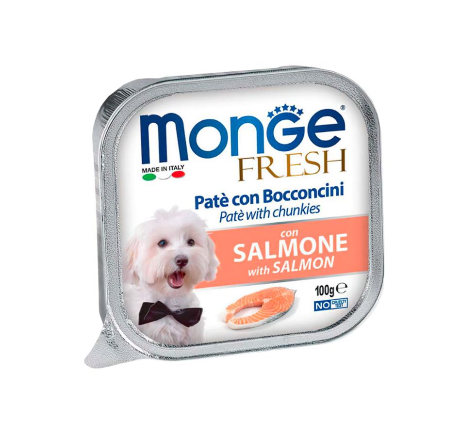 Monge Dog Fresh Patê e Salmão em pedaços