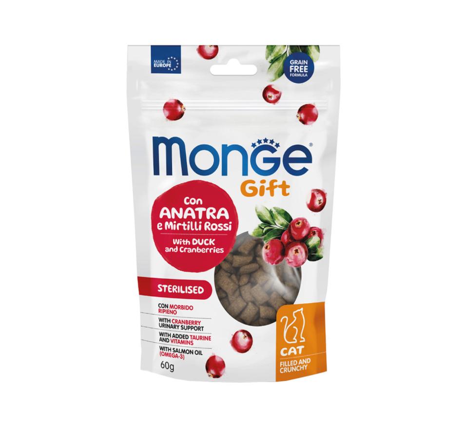Monge Gift Crunchy Snacks Gato Sterilised - Pato e Arandos