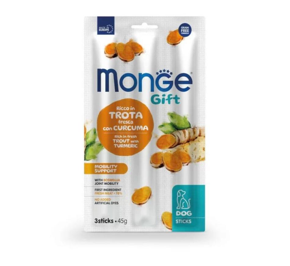 Monge Gift Sticks Cão Adulto Mobility Support - Truta e Curcuma