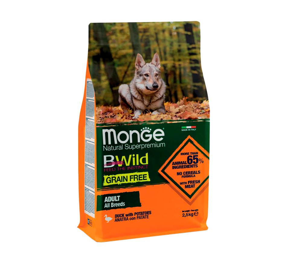 Monge Dog Bwild  Grain Free - Pato e Batata
