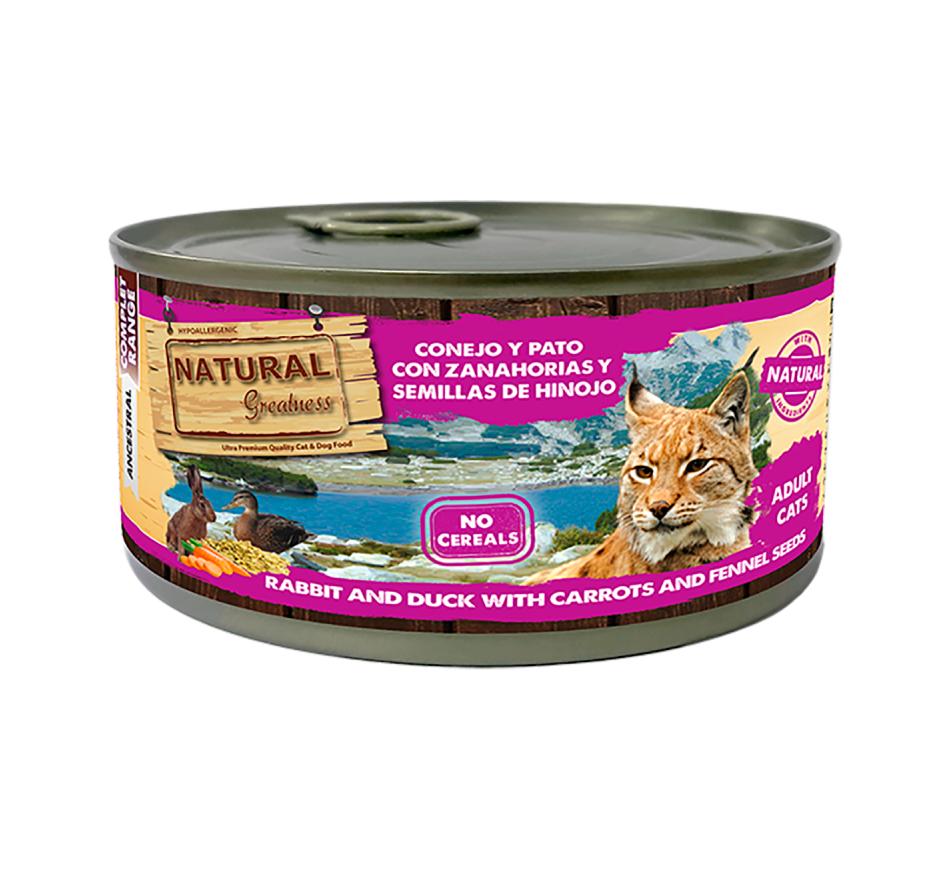Natural Greatness Gato - Coelho, Pato, Cenoura e Pêssego