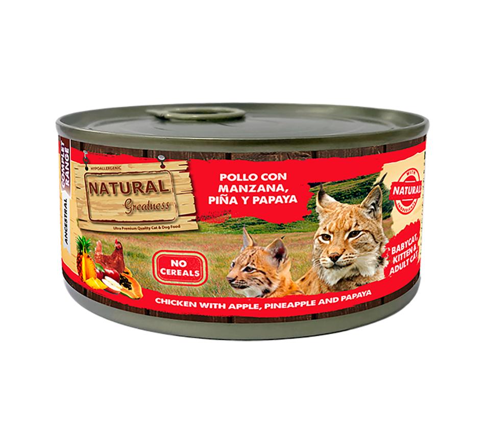 Natural Greatness Gato - Frango com Maça e Papaia