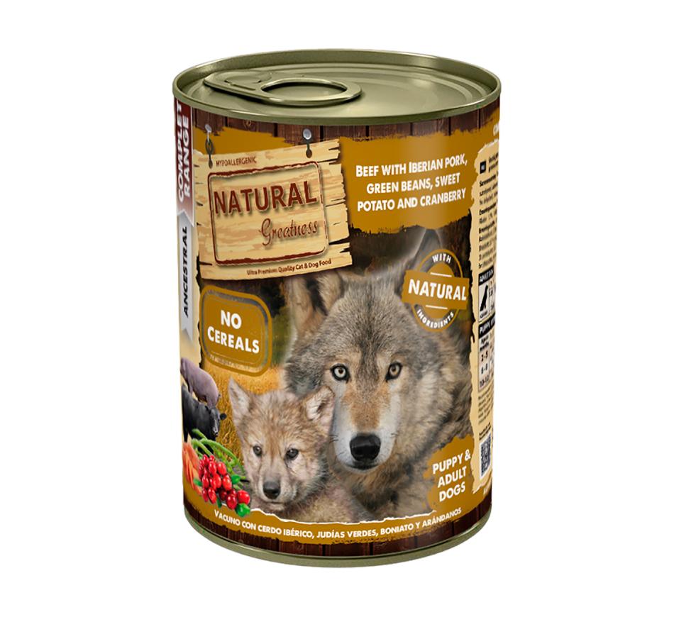 Natural Greatness Cão Vaca e Porco, Feijão, Batata Doce e Arando