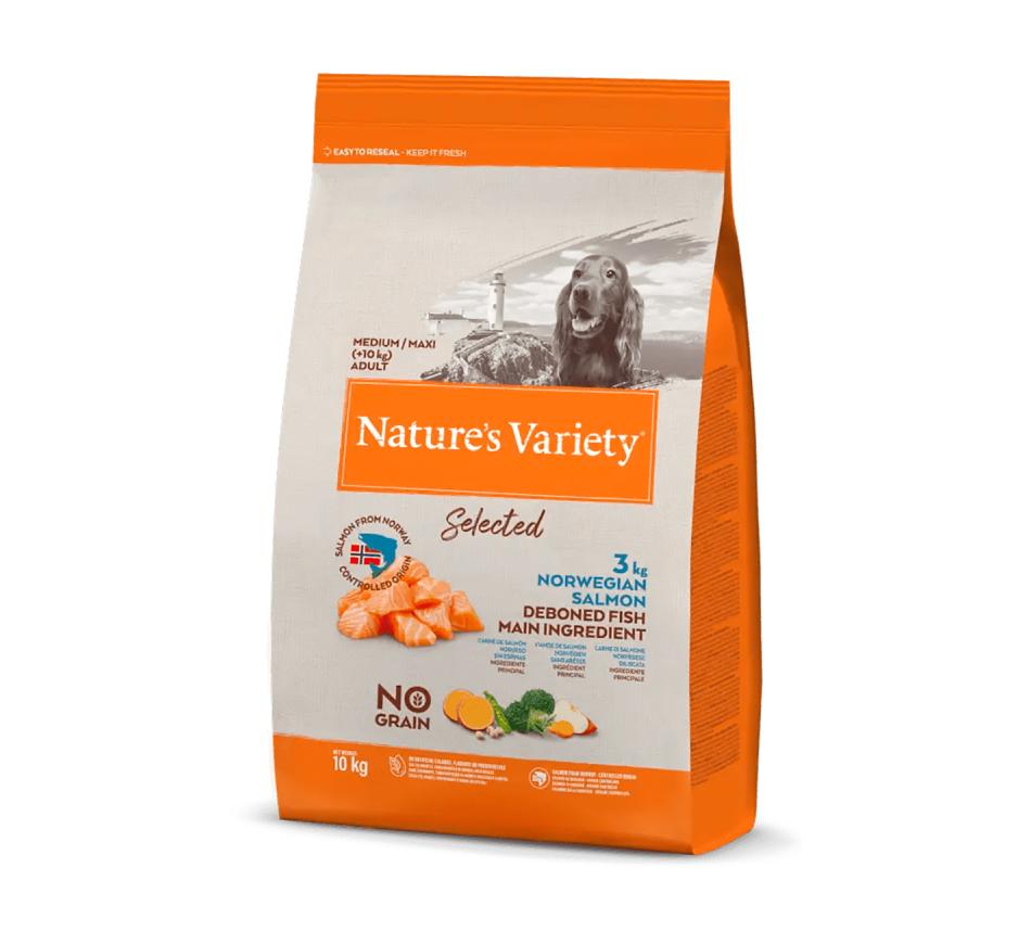 Nature's Variety Selected No Grain Cão Medium/Maxi - Salmão