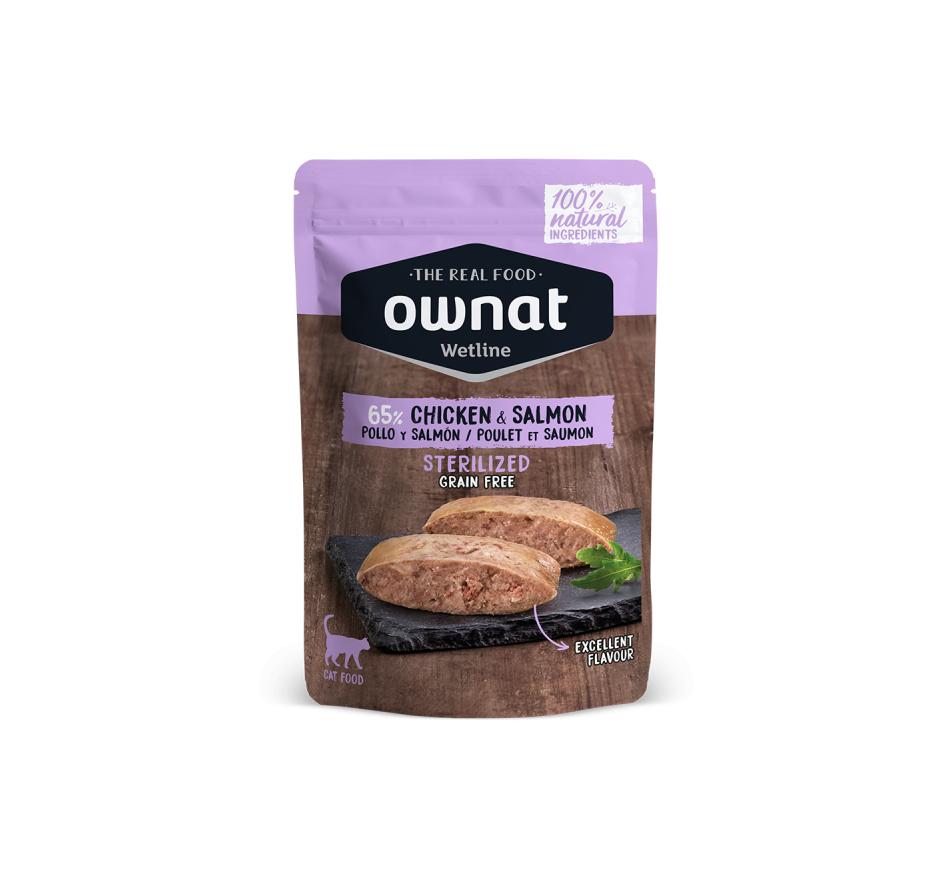 Ownat Wetline Gato Esterilizado - Frango e Salmão
