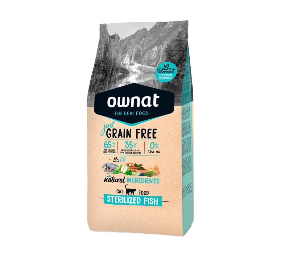 Ownat Just Grain Free Gato Adulto Esterilizado - Peixe