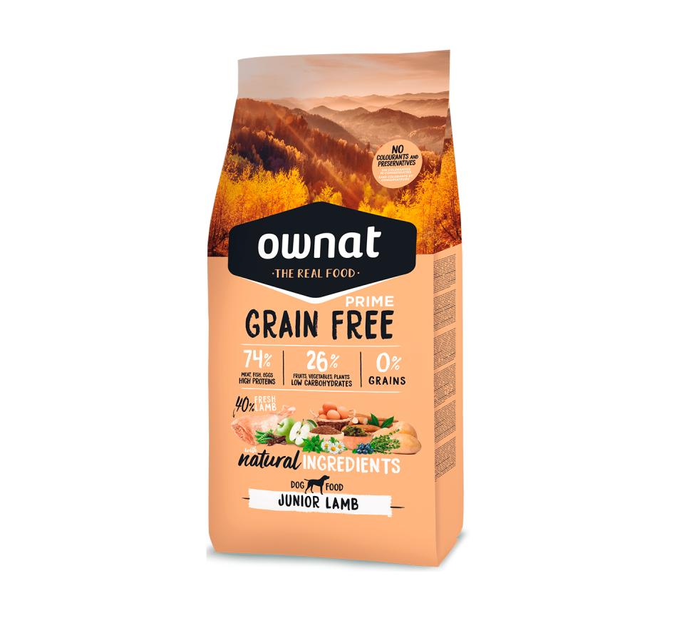 Ownat Grain Free Prime Cão Junior - Borrego