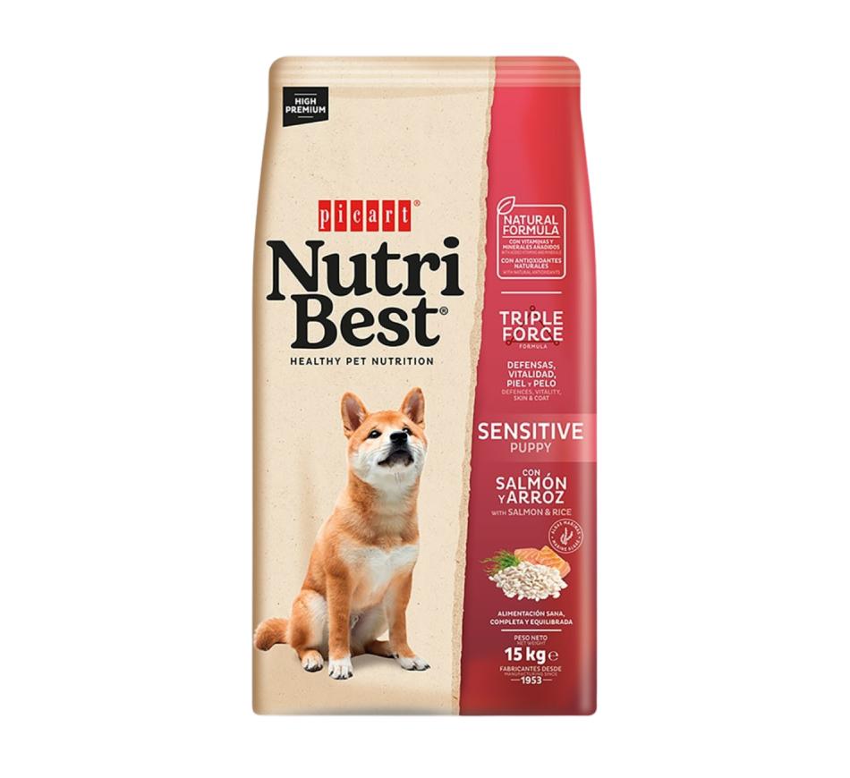 Picart Nutribest Premium Puppy Sensitive - Salmão e Arroz  