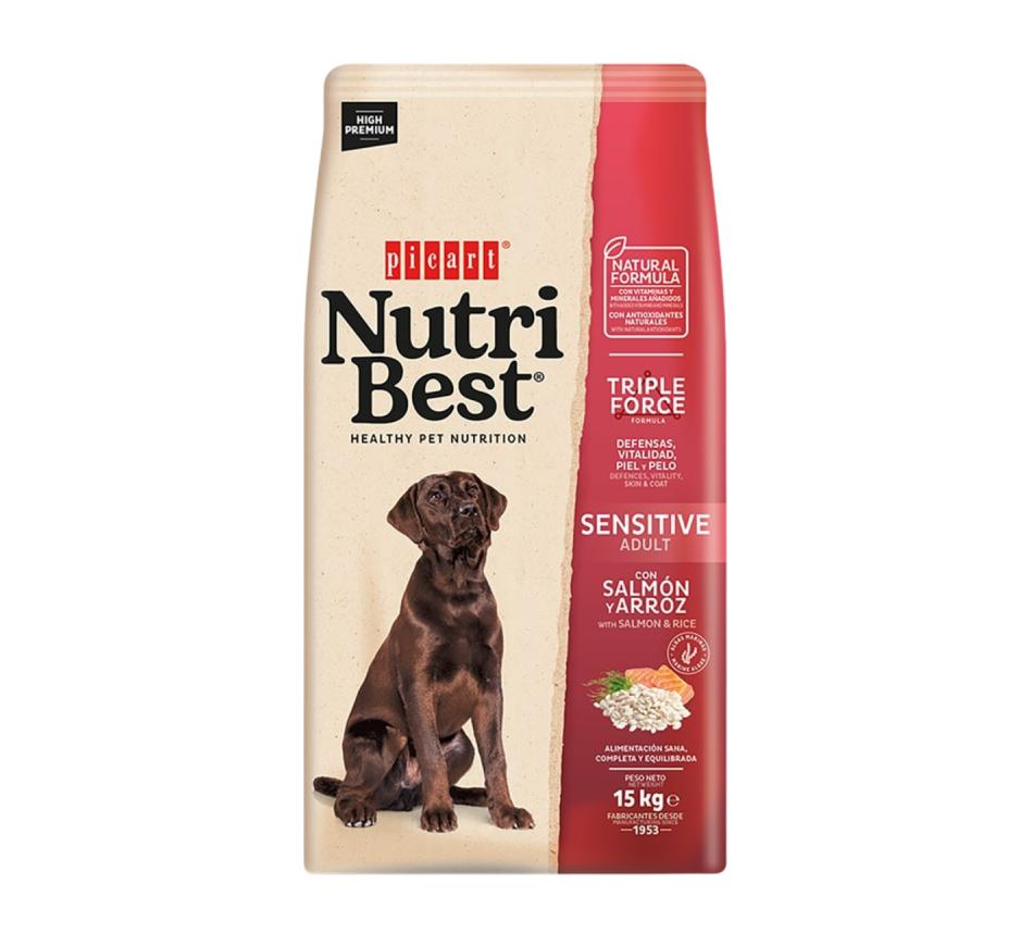 Picart Nutribest Premium Cão Adulto Sensitive - Salmão e Arroz