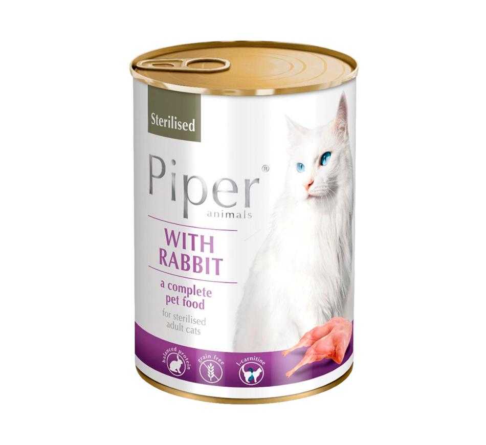 Piper Húmido Gato Adulto Esterilizado - Coelho