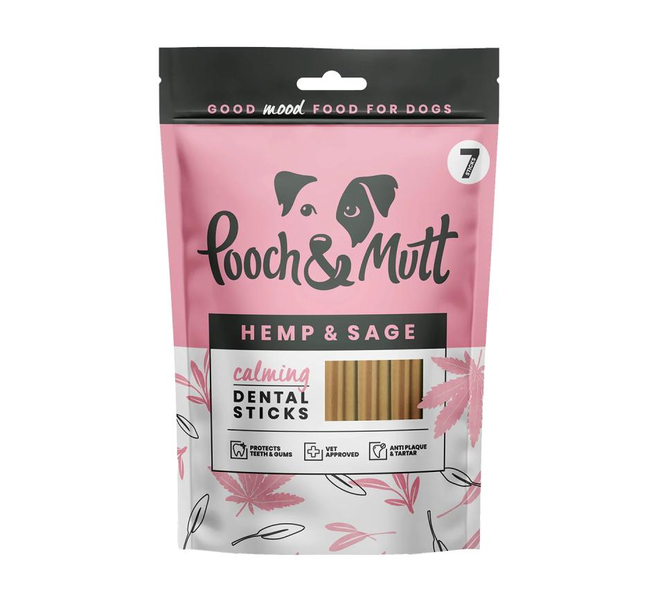 Pooch & Mutt Calming Dental Sticks - Cãnhamo e Salvia
