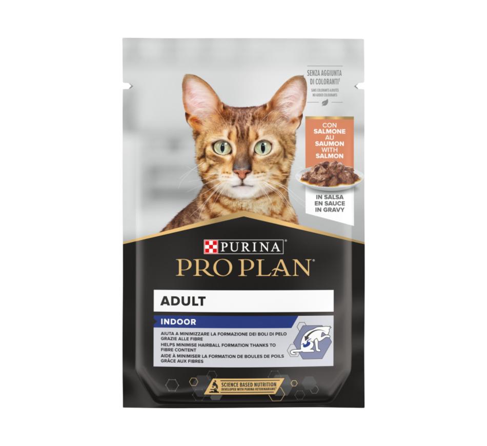 Pro Plan Gato Adulto Indoor Salmão Pedaços em Molho