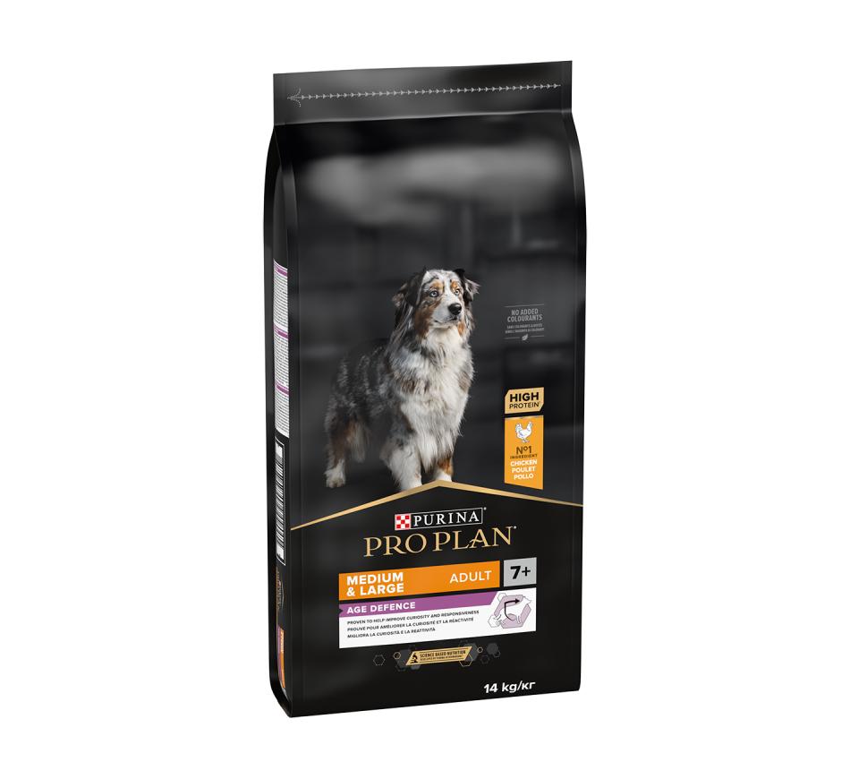 Pro Plan Cão Age Defence Medium e Large Adulto 7+ Frango